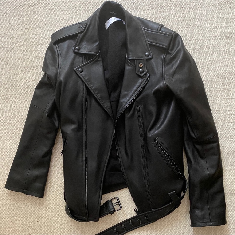 IRO biker leather jacket XS